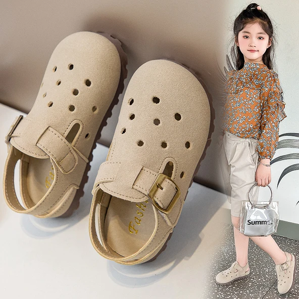 Unisex Çocuk Sandalet (Bej)