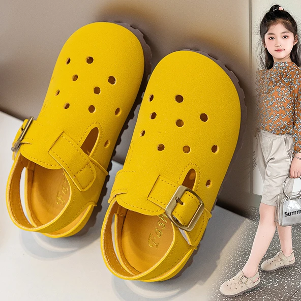 Unisex Çocuk Sandalet (Sarı)