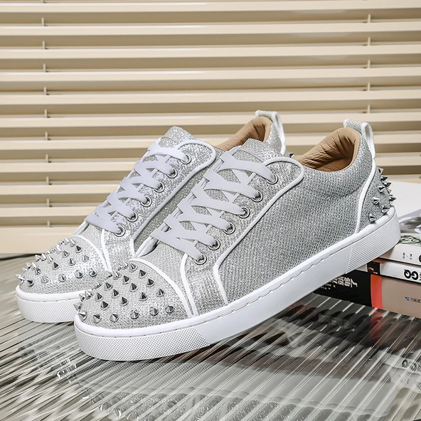 Erkek Punk Stil Spor Ayakkabı (Yıldız Siyah) - 3