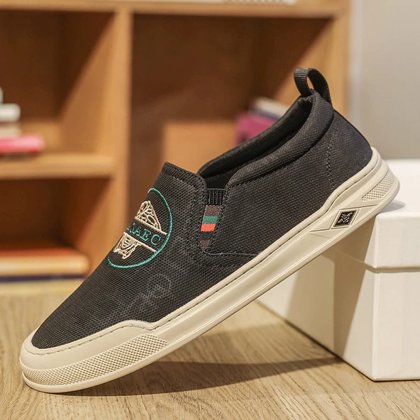 Erkek Günlük Slip-On Sneaker (Siyah)