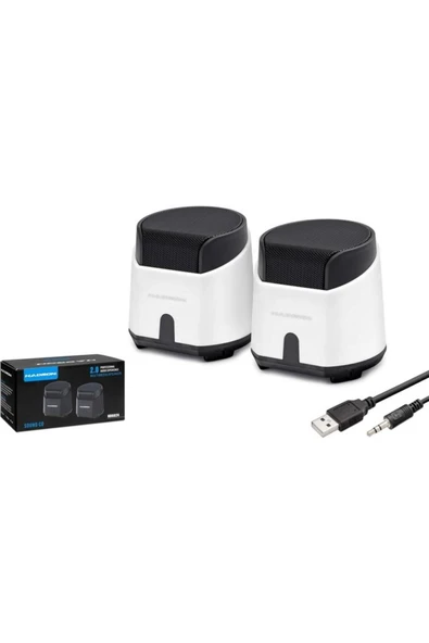 HADRON HD6024W Speaker Pc Beyaz 8.5-9-9 cm