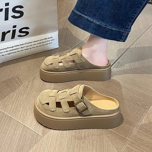 Kadın Yazlık Loafer Ayakkabı (Haki-3)