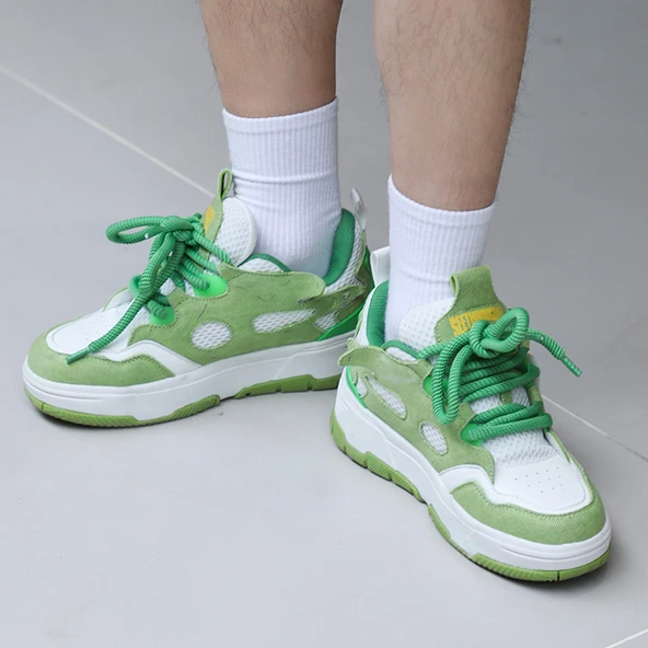 Unisex Kaymaz Taban Spor Ayakkabı (Avokado Yeşili) - 4
