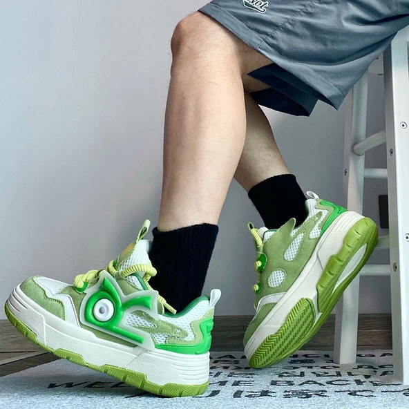 Unisex Kaymaz Taban Spor Ayakkabı (Avokado Yeşili) - 5