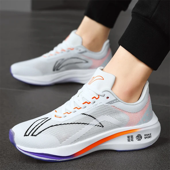 Unisex Karbon Plaka Spor Ayakkabı (Begonya Kırmızısı)