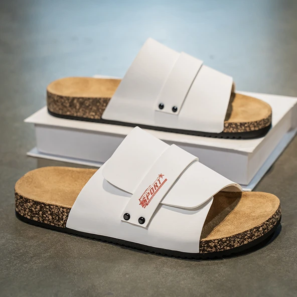 Unisex Yazlık Terlik Sandalet (Beyaz)