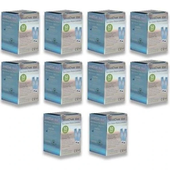 VivaChek Eco 50'li 10 Paket Şeker Ölcüm Çubuğu