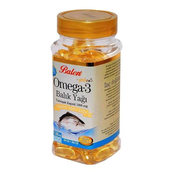 Balen Plus+ Omega3 Balık Yağı Yumuşak Kapsül 1380mg x 100 Kapsül x 4 Kutu - Resim 3