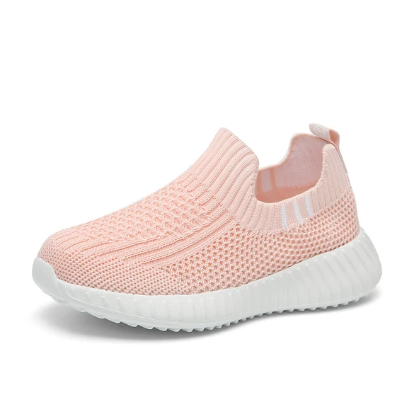 Çocuk Slip-On File Örgü Spor Ayakkabı (Koyu Mavi)