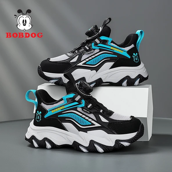 Unisex Çocuk Spor Ayakkabı (Siyah - Gri-1)