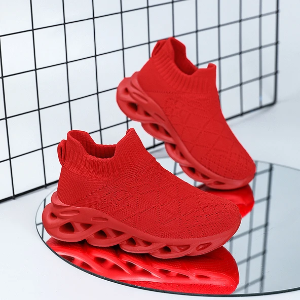 Unisex Çocuk Spor Ayakkabı (Kırmızı)