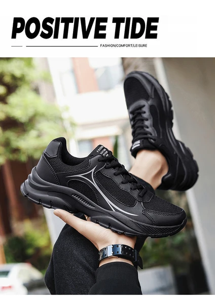 Erkek Günlük Spor Ayakkabı (Siyah) - Resim 11