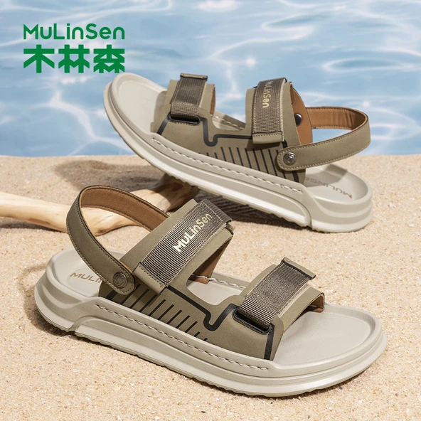 Erkek Yazlık Plaj Sandalet (Siyah) - Resim 6