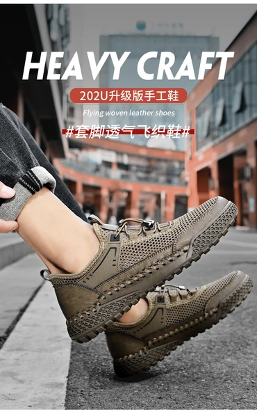 Erkek Fileli Hızlı Bağcıklı Yürüyüş Ayakkabısı (Siyah) - Resim 10