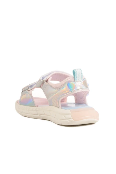 Pepino Gümüş Cırtlı Işıklı Anatomik Kız Çocuk Sandalet 1946 P - 4