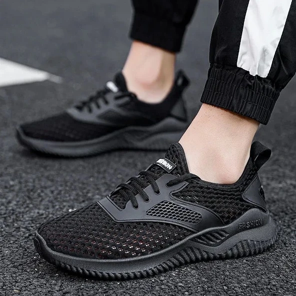 Unisex Yazlık Spor Ayakkabı (Siyah-5) - 5