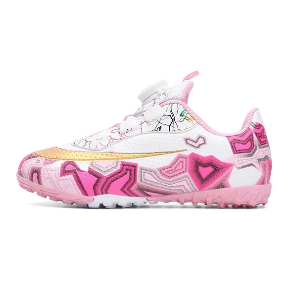 Unisex Çocuk Krampon Futbol Ayakkabısı (Pembe)