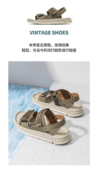 Erkek Yazlık Plaj Sandalet (Siyah) - Resim 10