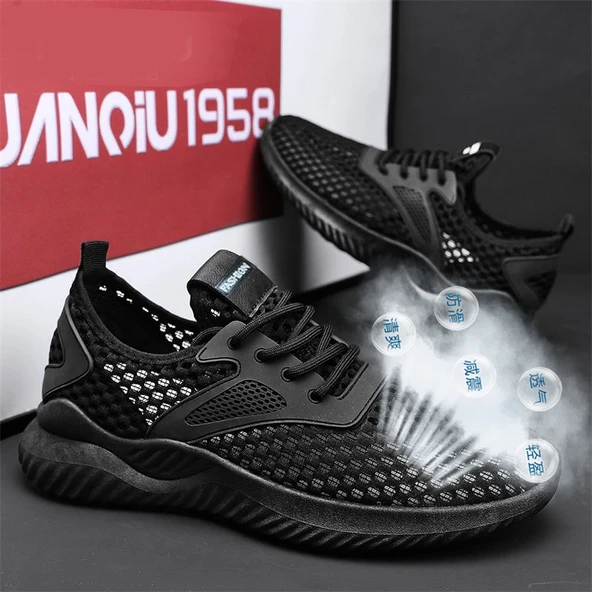 Unisex Yazlık Spor Ayakkabı (Siyah-5) - 3
