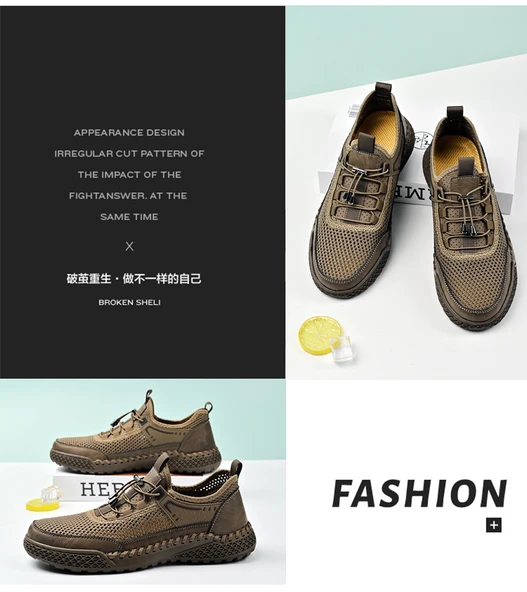 Erkek Fileli Hızlı Bağcıklı Yürüyüş Ayakkabısı (Siyah) - Resim 11