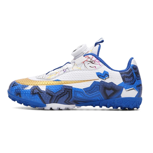 Unisex Çocuk Krampon Futbol Ayakkabısı (Ay Işığı - Mavi-1) - Resim 2