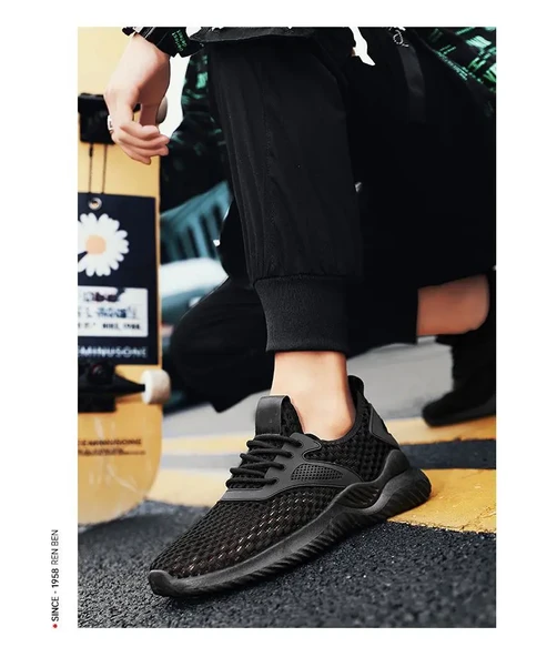 Unisex Yazlık Spor Ayakkabı (Siyah-5) - 7