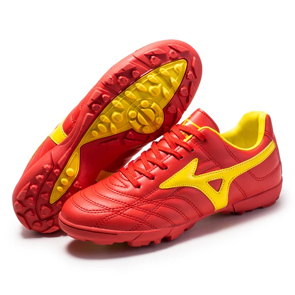 Unisex Çocuk Krampon Futbol Ayakkabısı (Kırmızı Sarı-1)