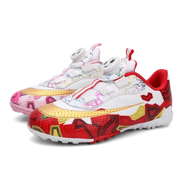 Unisex Çocuk Krampon Futbol Ayakkabısı (Kırmızı - Pembe-8)
