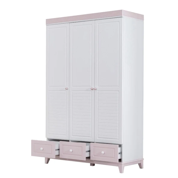 Gardırop, City 3 Kapaklı Dolap - Gri - 4