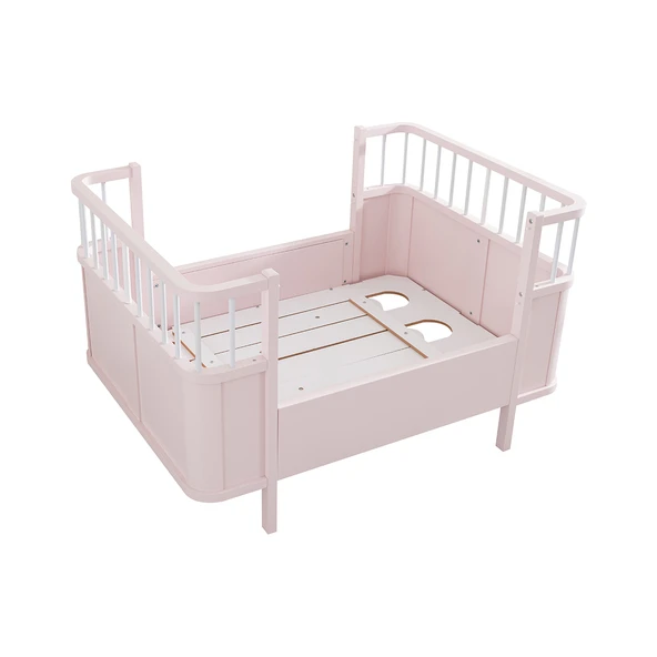 Mdf Beşik, Siesta Büyüyen Beşik 90x130 - Pembe 1 Adet Comfort Yatak 90x130