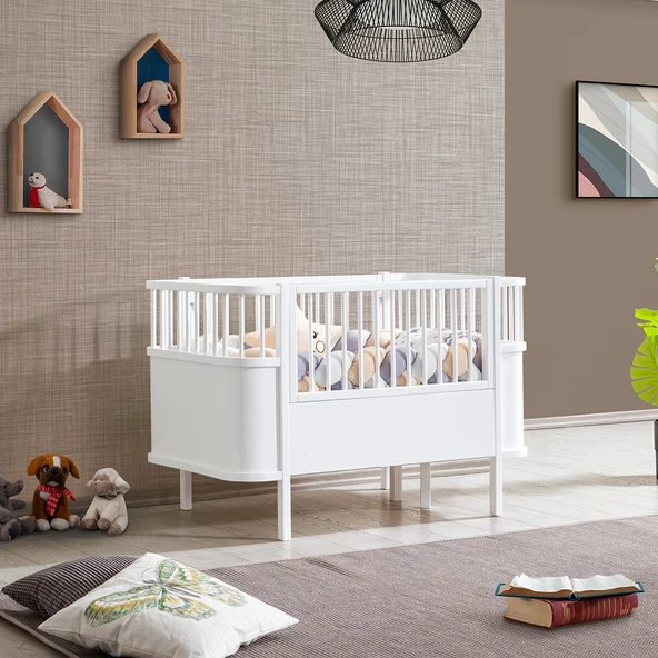 Mdf Beşik, Bella Büyüyen Beşik 90x120 1 Adet Comfort Yatak