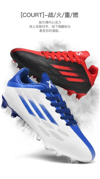 Unisex Uzun Çivili Krampon Futbol Ayakkabısı (Mavi-2) - 10