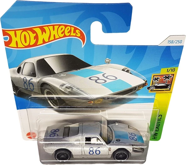 Hot Wheels - Porsche 904 Carrera Gts - Hw Exotics 1/10 - Hry73 - Kısa Kart - Gümüş Metalik - Mattel - Resim 2