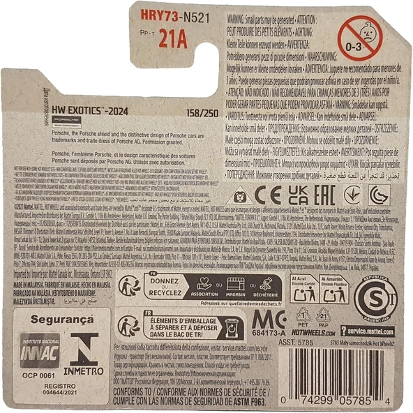 Hot Wheels - Porsche 904 Carrera Gts - Hw Exotics 1/10 - Hry73 - Kısa Kart - Gümüş Metalik - Mattel - Resim 3