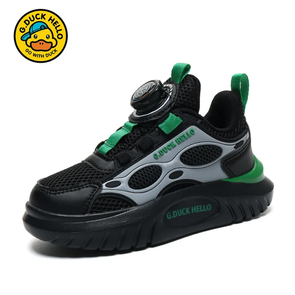 Unisex Çocuk Günlük Spor Ayakkabı (Siyah - Yeşil)