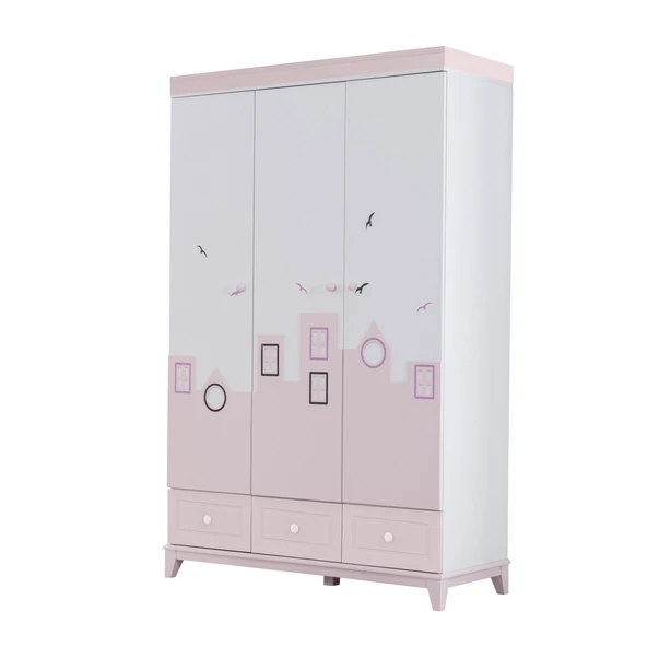 Gardırop, City 3 Kapaklı Dolap - Gri - 8