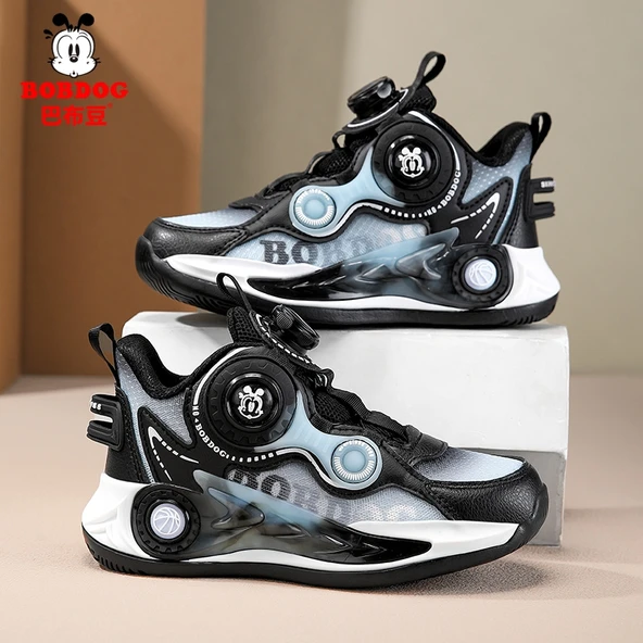 Unisex Çocuk Spor Ayakkabı (Siyah - Beyaz)