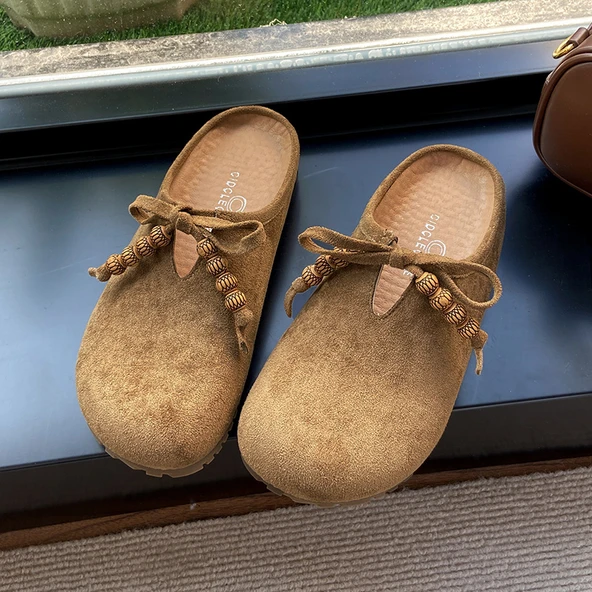 Kadın Mary Jane Platform Ayakkabı (Haki-5)