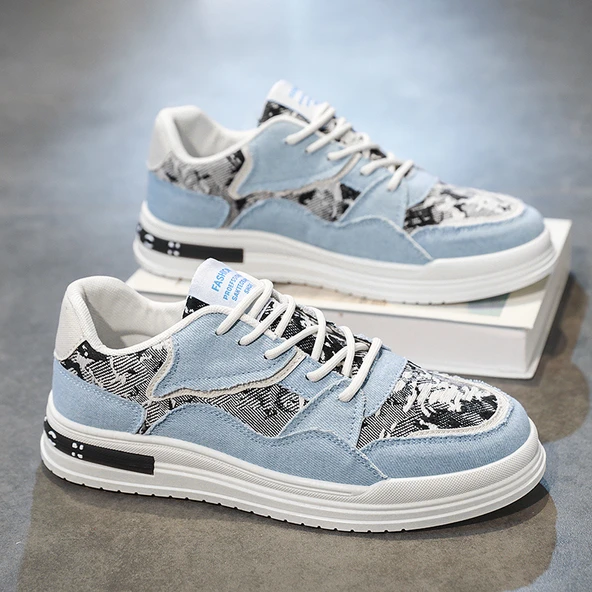 Erkek Kanvas Ayakkabı (Kot Mavisi) - Resim 2