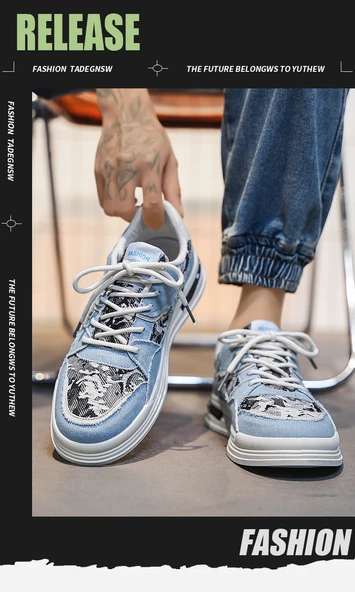 Erkek Kanvas Ayakkabı (Kot Mavisi) - Resim 8