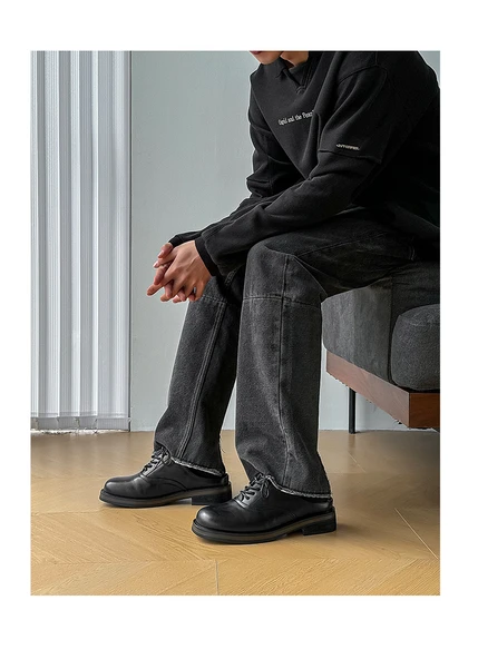 Erkek Deri Loafer Ayakkabı (Siyah) - Resim 7