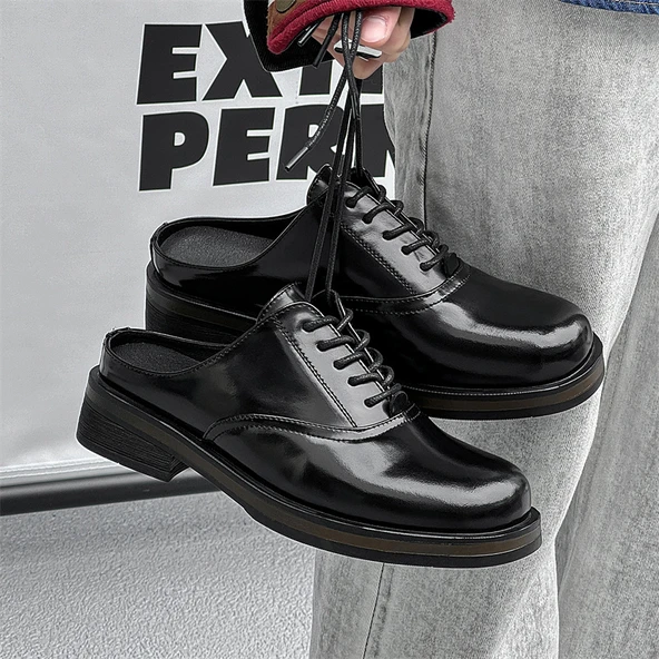 Erkek Deri Loafer Ayakkabı (Siyah) - Resim 5