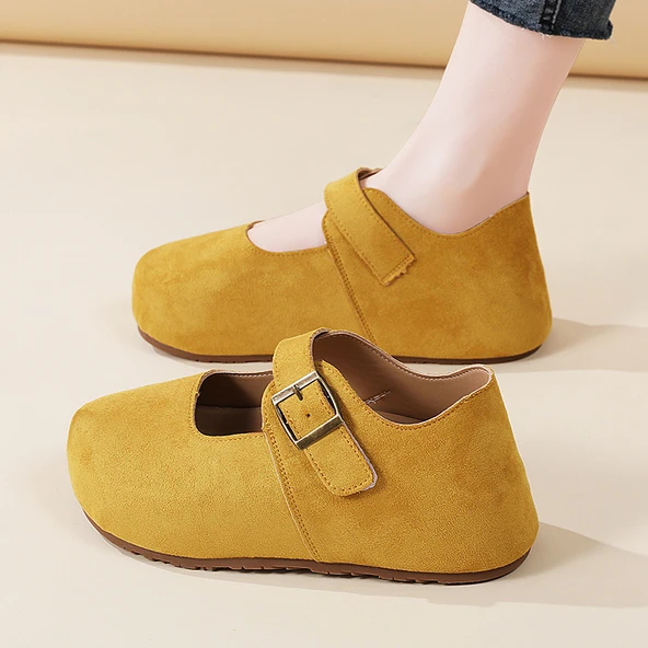 Kadın Platform Loafer Ayakkabı (Sarı-3)