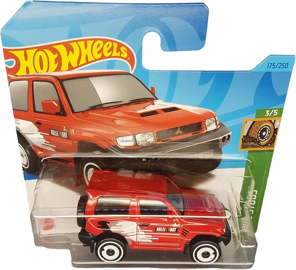 Hot Wheels - Mitsubishi Bajero Evolution - Mud Studs 3/5 - Hkg47 - Short Card - Ralli Art - Kırmızı - Resim 2