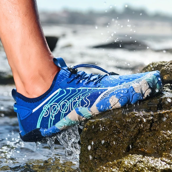 Unisex Hızlı Kuruyan Plaj Su Ayakkabısı Çok Fonksiyonlu Spor Ayakkabı (Pembe-1) - 4