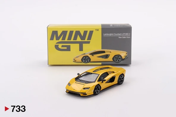 Mini GT 1/64 733 Lamborghini Countach LPI 800-4 New Giallo Orion