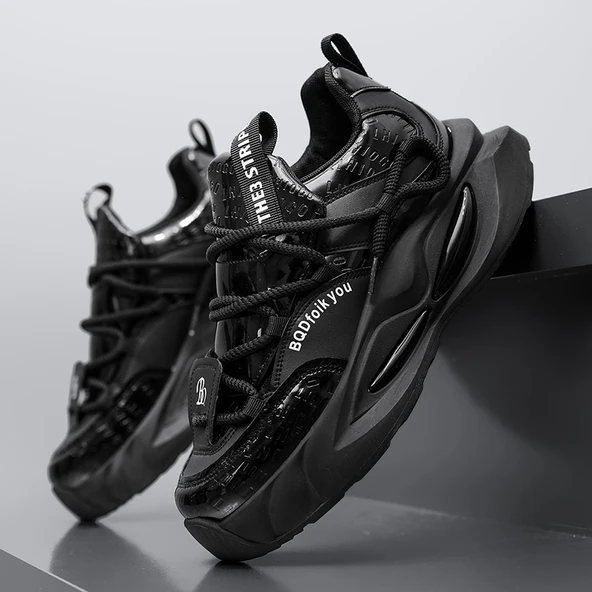 Erkek Günlük Spor Ayakkabı (Beyaz - Siyah-3) - Resim 4