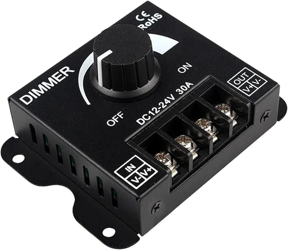 12V/24V Manuel Led Dimmer 30 Amper
