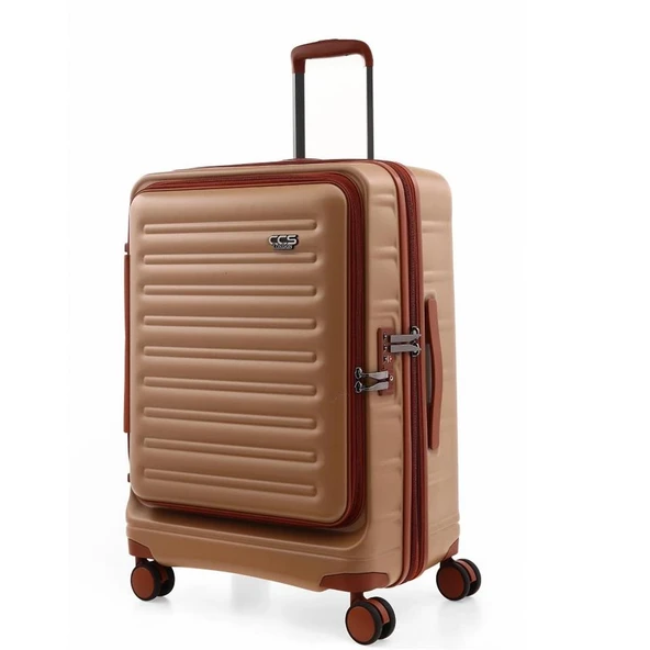 ÇÇS 5238 Lüx 3 Lü Valiz Seti Kahve - 4