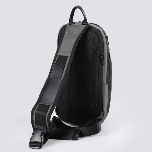 Ççs 51464 Tek Omuz Askılı Sırt ve Göğüs Çantası Gri - Resim 2